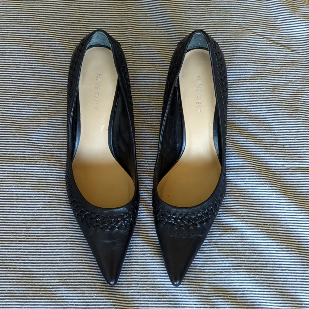 Black nine west stiletto heels